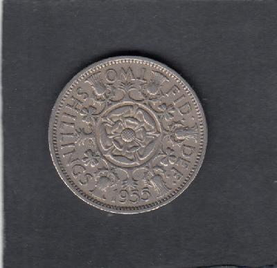 Beschrijving: 2 Shillings  ELIZABETH II 